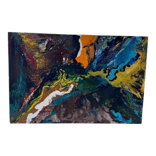 “Winter” Contemporary Textured Abstract Painting on Canvas, 2010 For Sale