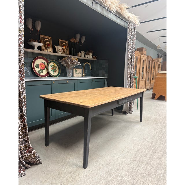 1940s Vintage Farmhouse Dining Table, 1940s For Sale - Image 5 of 14