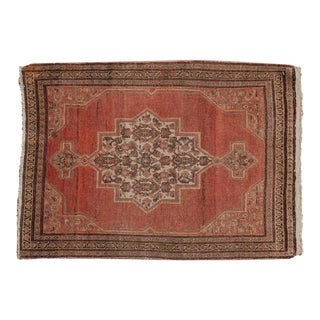 Vintage Fine Distressed Senneh Rug Mat - 2'1" X 2'11" For Sale