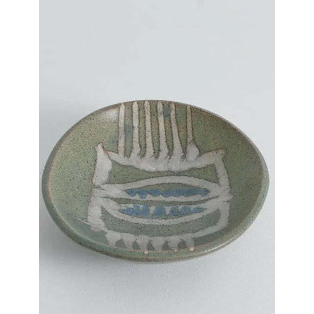 Mid-Century Modern Handmade Stoneware Bowl with Abstract Motif, 1960s For Sale - Image 13 of 18
