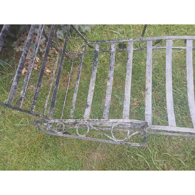 1940s Antique Wrought Iron Rolling Lounge Chair For Sale - Image 5 of 10