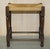 Vintage Dutch Bench Stool with Rope Woven Rush Style Seat, 1940s For Sale - Image 14 of 16