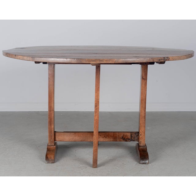 Brown 19th Century French Wine Tasting Table or Tilt-Top Table For Sale - Image 8 of 11