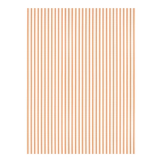 Sample - The House of Scalamandré Johnson Stripe Wallpaper, Tangerine For Sale