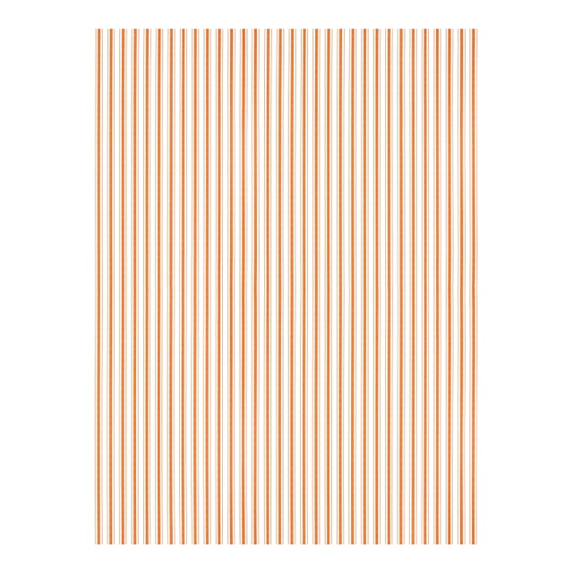 Sample - The House of Scalamandré Johnson Stripe Wallpaper, Tangerine For Sale