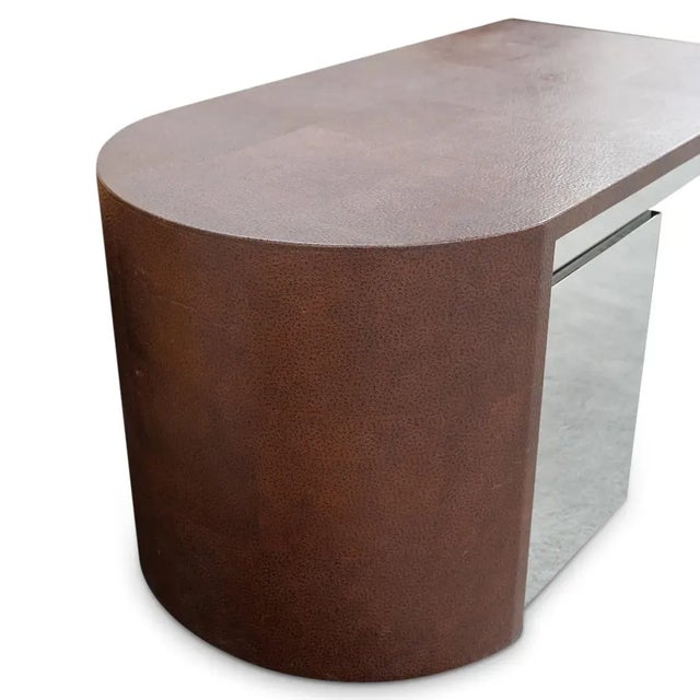 Metal Ron Seff Cantilevered Desk For Sale - Image 7 of 9
