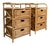 1950s Mid-Century Modern Bamboo and Rattan Nightstands - a Pair For Sale