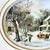 White Mid-Century Americana Farmhouse Currier & Ives Metal Tray - The American Homestead, Winter For Sale - Image 8 of 14