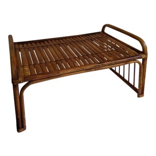 Vintage Bamboo Lap Serving Tray For Sale