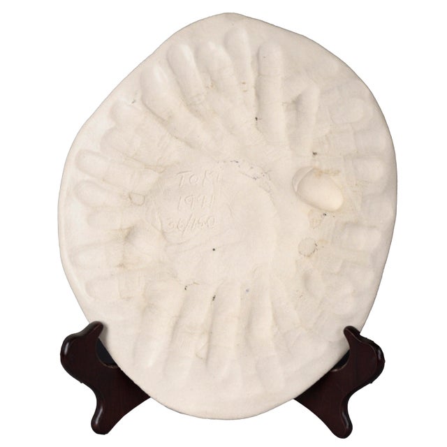 Contemporary Abstract Minimalist Ceramic Sculpture in White by John Toki For Sale - Image 3 of 6