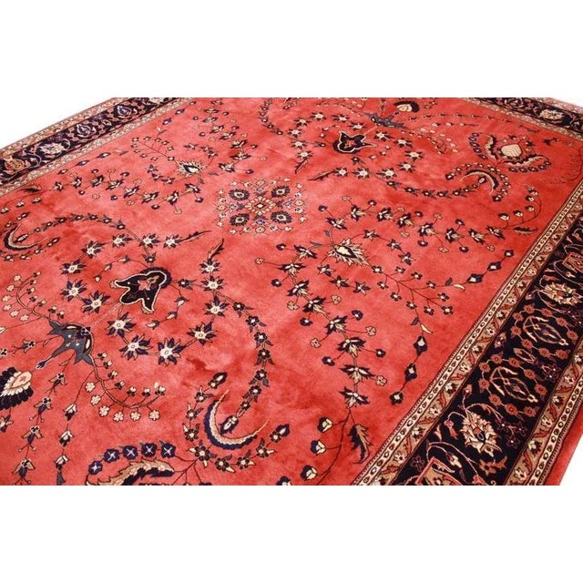 Textile Middle Eastern Hand-Knotted Saroug Rug For Sale - Image 7 of 10