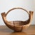 Mid-20th Century Handcrafted Boho Boat Basket For Sale - Image 11 of 11