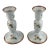 Vintage Porcelain Hand Painted Floral Candle Holders - a Pair For Sale