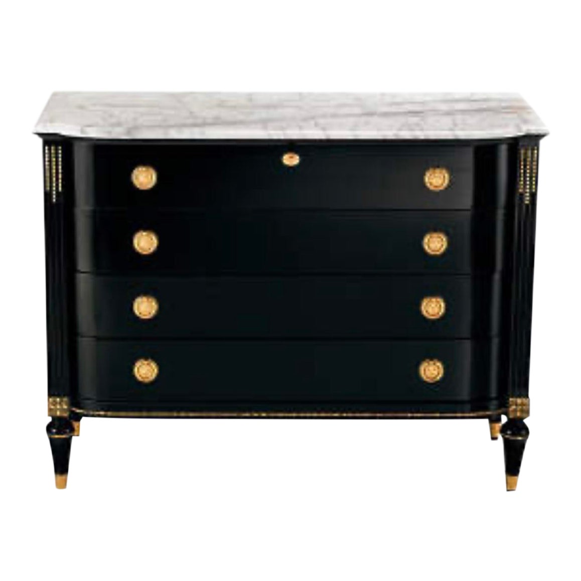 Frontgate Regency 4Drawer Bow Front Chest Night Stand Chairish