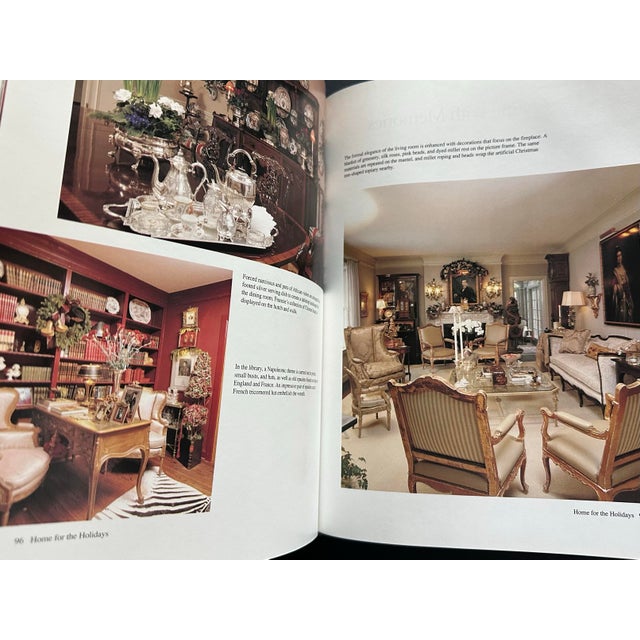 Vintage 1991 Dark Green & Gold “Holiday Homes” Coffee Table Book For Sale - Image 10 of 12