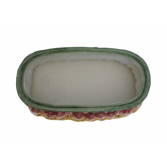 Late 20th Century Tiffany & Co Large Artichoke Lid Tureen Painted Molded Vintage Nove Ceramic Italy For Sale - Image 5 of 8