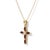 Contemporary Beautiful Garnet Cross Pendant | January Birthstone Pendant | Unique Gifts for Her For Sale - Image 3 of 4