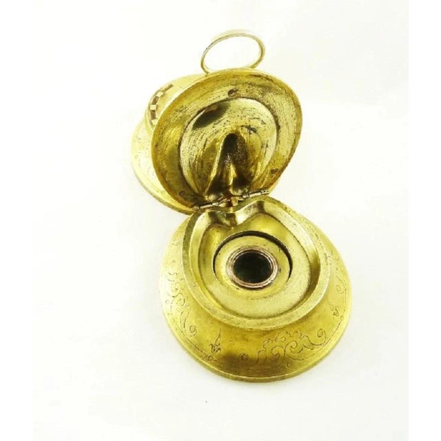 Traditional Equestrian Novelty Antique Brass Inkwell, 19th C For Sale - Image 3 of 5