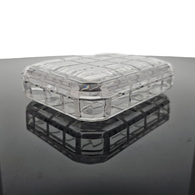 Late 20th Century Arnolfo Di Cambio Geometric Crystal Lidded Box, Italy For Sale - Image 11 of 16
