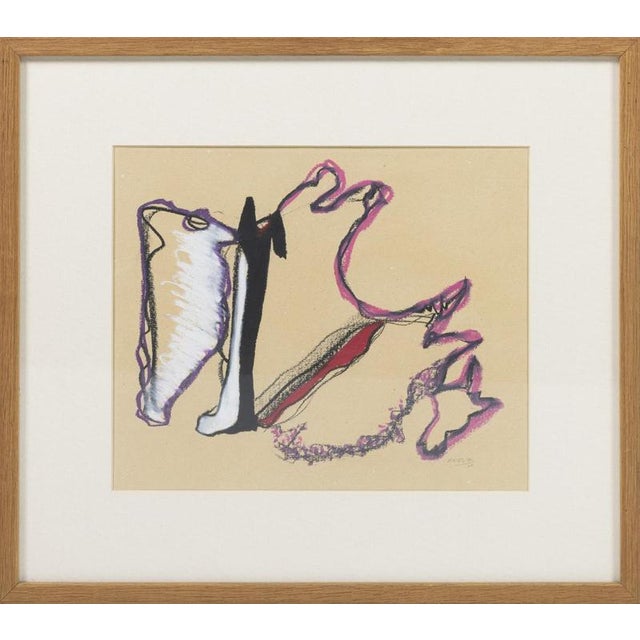 Joaquim Bravo, Composition, 1979, Mixed Media on Paper For Sale - Image 6 of 6
