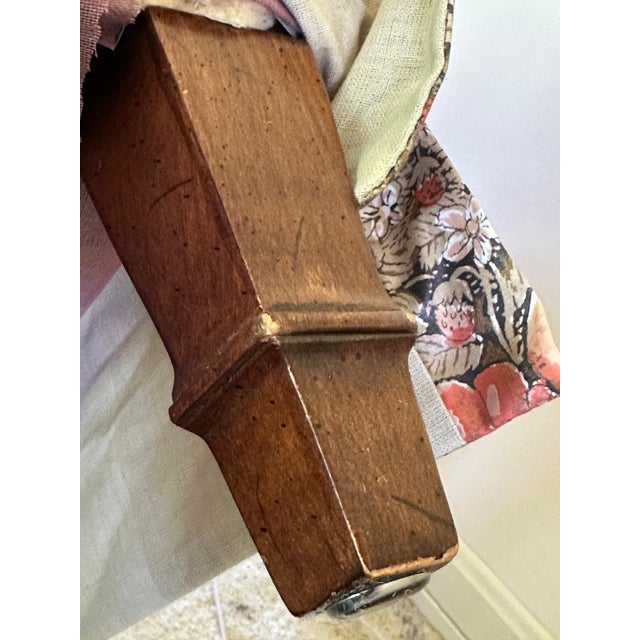 Tan Vintage Hickory Chair Floral Love Seat Couch For Sale - Image 8 of 8