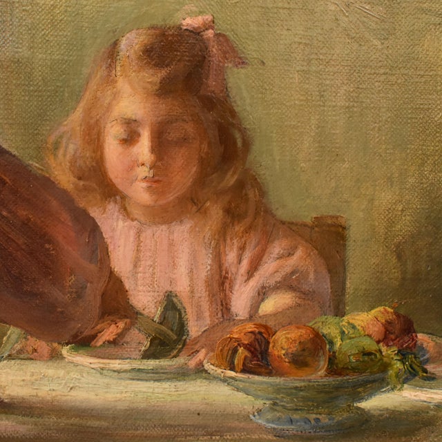 Marius Théodore Barthalot, Interior Scene Domestic Interior, 1890s, Oil on Canvas For Sale - Image 7 of 11