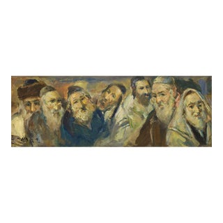 Unknown, Scholars and Rabbis, Judaica Oil Painting For Sale
