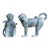 Vintage Cast Bronze Monkey Sculptures, 7.25”, Pair For Sale