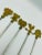 Kitschy Americana-Themed Set of Five Brass & Stainless Steel Skewers/Spears ~ Take a trip back to the days of neighborhood...