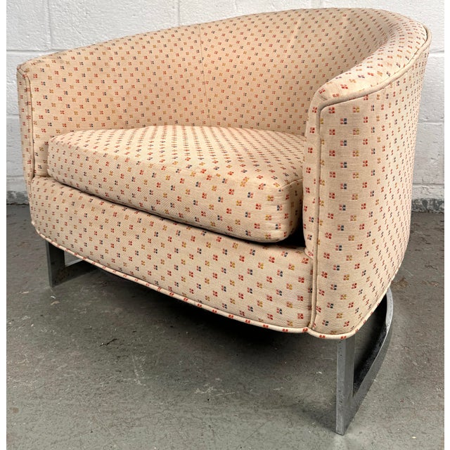Mid 20th Century Pair of Chrome Strap Barrel Lounge Chairs Attributed to Finn Andersen for Selig For Sale - Image 9 of 16