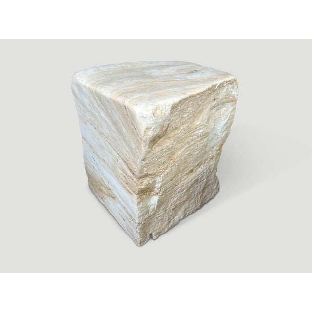 Andrianna Shamaris Onyx Sculptural Side Table For Sale - Image 11 of 18