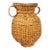 Vintage Boho Handwoven Rattan Amphora Basket For Sale
