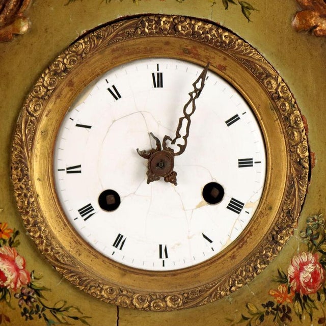 Vintage Mantel Pendulum Clock For Sale - Image 3 of 13