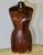 A Quirky Retro Faux Wooden Mannequin This beautiful mannequin or tailors dummy torso is covered is finished in wood...