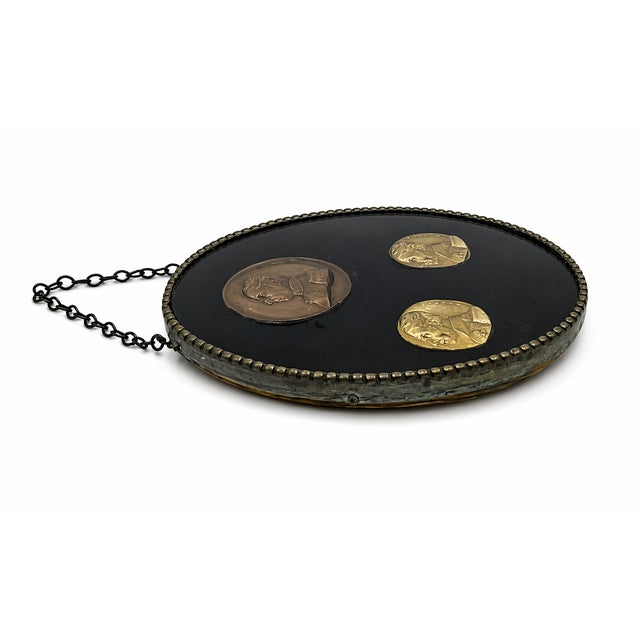 French Antique Swiss Portrait Medallion Plaque of General Guillaume Henri Dufour For Sale - Image 3 of 10