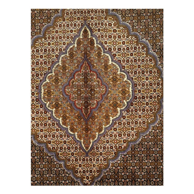 Spruce up your home decor with this stylish Oriental floral rug from Iran . The rug features a traditional Light Brown...