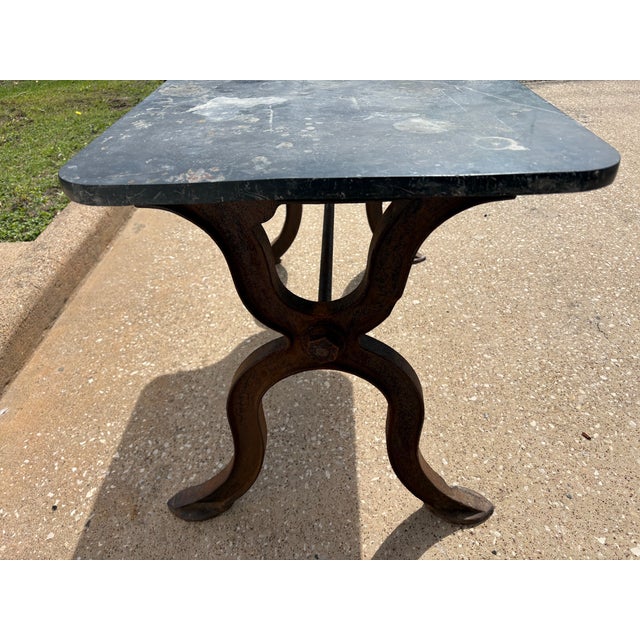 Mid 19th Century French Cast Iron Work Table For Sale - Image 9 of 11
