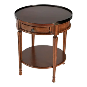 Sampson Side Table with Storage, Medium Brown