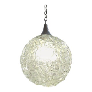 Vintage Glass Pendant Lamp For Sale