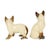 1960s Siamese Cat Figurines in Glazed Ceramic, Japan, 1950s, Set of 2 For Sale - Image 5 of 14