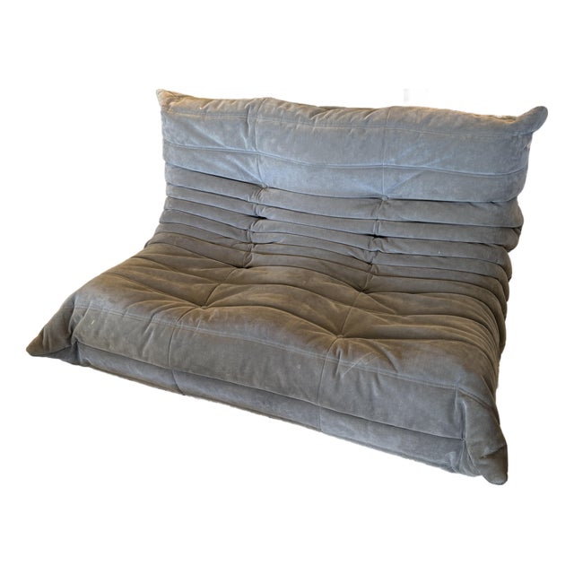 Michel Ducaroy for Ligne Roset Togo Loveseat, Alcantara Chic For Sale