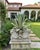 Ivory Vintage Neoclassical Cast Stone Planter With Ram's Head and Lion Masks For Sale - Image 8 of 12