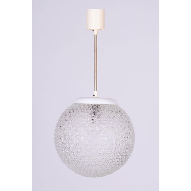 Mid-Century Chandelier in Chromed Steel, Glass and Plastic, Czech, 1960s For Sale - Image 9 of 9