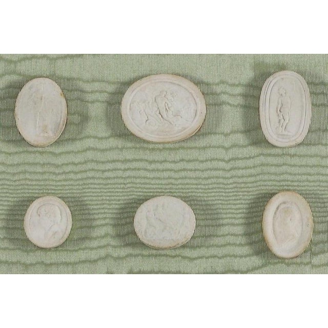 Antique Framed Plaster Grand Tour Intaglios, 19th Century, Set of 2 For Sale - Image 11 of 13