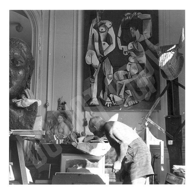 André Ostier, Picasso in the Villa La Californie, Cannes, Original Photograph, 1958 For Sale