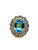 Blue Bochic “Capri” Vintage Blue Topaz, Tanzanite & Diamond Ring Set In 18K Gold & Silver For Sale - Image 8 of 11