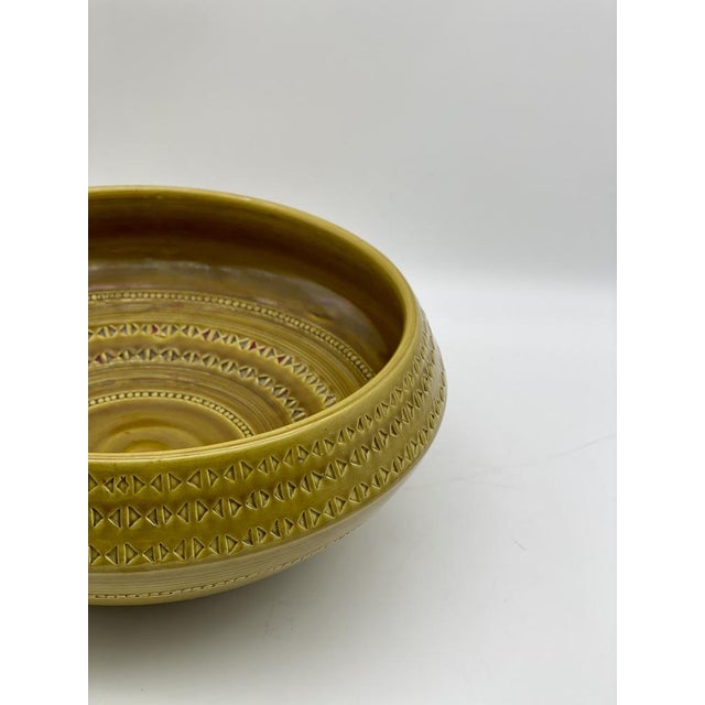 Mid-Century Modern Large Vintage Bowl by Aldo Londi for Bitossi, 1950s For Sale - Image 3 of 9