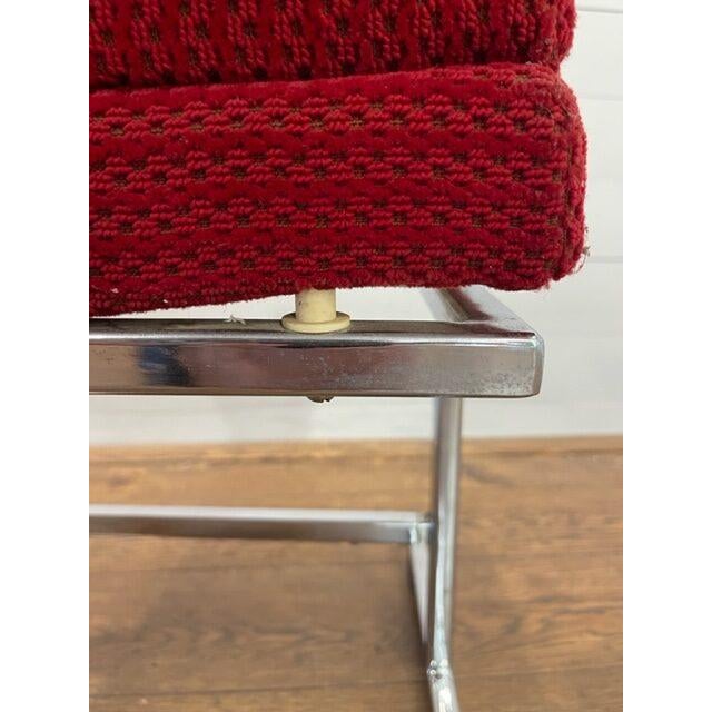 Vintage Chair in Red and Chrome For Sale - Image 5 of 10