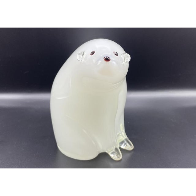 Glass Murano The Polar Bear Figurine, 1990s For Sale - Image 7 of 12