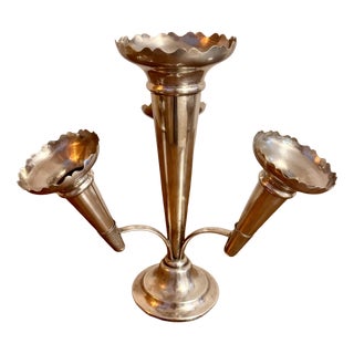 Antique Edwardian Silver-Plated Table Epergne, 1900 For Sale